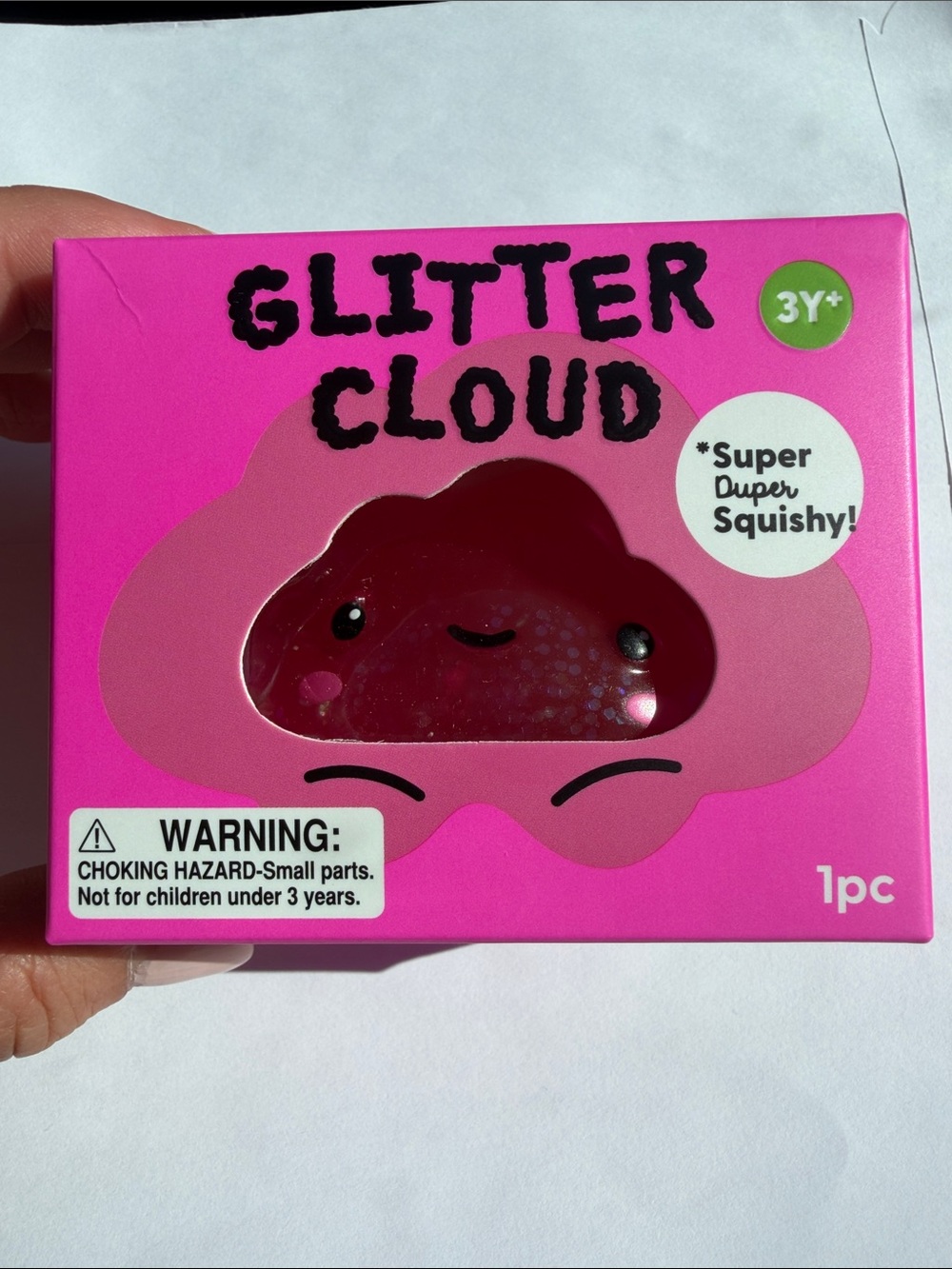 Pink Glitter Cloud J’Adore Squishy Toy